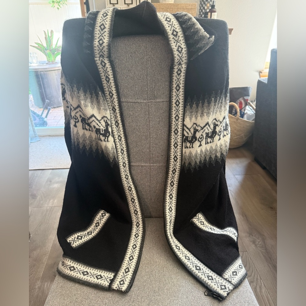 Black and White Alpaca Sweater